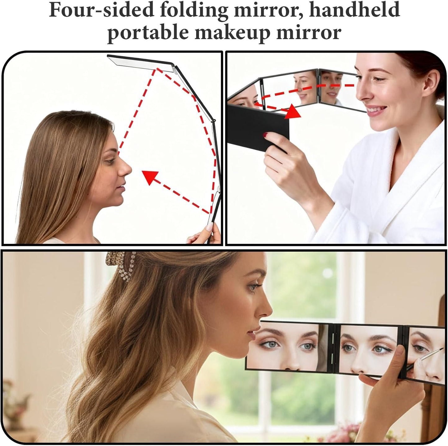 4-Way 360° Self Haircut Portable Foldable Mirror