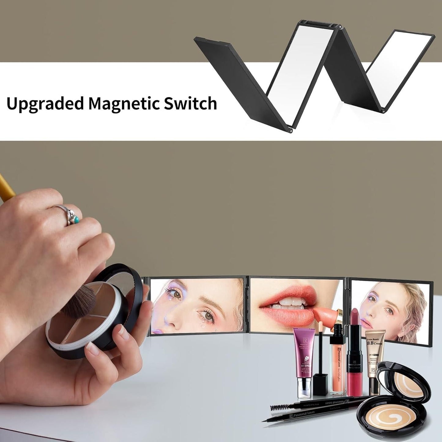 4-Way 360° Self Haircut Portable Foldable Mirror